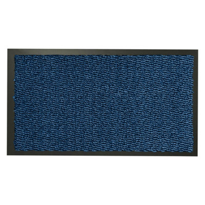 KAV Door Mat Dirt Trapper - Durable Indoor and Outdoor Non-Slip Rug - Super Absorbent- Home, Office(Blue / Black, 120cm x 180cm)