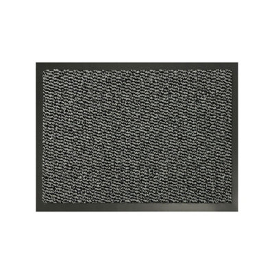 KAV Door Mat Dirt Trapper - Durable Indoor and Outdoor Non-Slip Rug - Super Absorbent- Home, Office(Grey / Black, 120cm x 180cm)