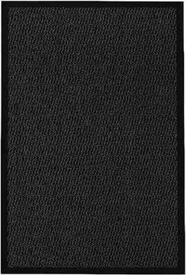 KAV Door Mat Dirt Trapper - Durable Indoor Non-Slip Barrier Mats - Super Absorbent Rugs for Home, Office (Black, 120cm x 180cm)