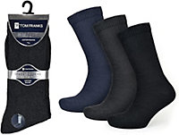 KAV Extra Wide Comfort Fit 9 Pack Diabetic Socks for Swollen Legs, Men and Women Foot Care UK 7-11 Cotton Rich Gentle, Multicolour