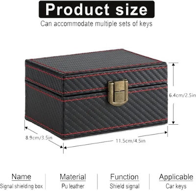 KAV Faraday Box for Car Keys Signal Blocker Key Fob Protector RFID Shielding Case for Keyless Entry Fobs (11.5x9x6.2)CM