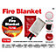 KAV Fire Blanket - Essential Accessories for Home, Kitchen, Caravans, Garages - Protect with Fire Blanket, Guard (Pack of 1)