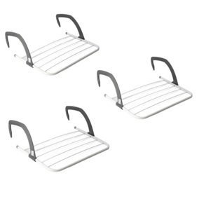 KAV Foldable Indoor Cloth Airer Drying Radiator Bath Rack 5 Bars with Waterproof Adjustable Arms Space-Saving Camping Drying Rack