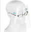 KAV Full Face Protector Shield Visor with Glasses Frame Splash Shield (12, Clear Frame)