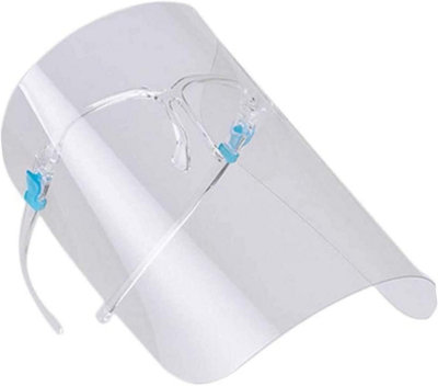 KAV Full Face Protector Shield Visor with Glasses Frame Splash Shield ...