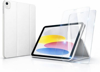 KAV Grey iPad Case with 2 Tempered Glass for iPad A16 11th Gen 11 Inch 2025 and iPad 10th Gen 10.9 Inch 2022 Auto Sleep Wake