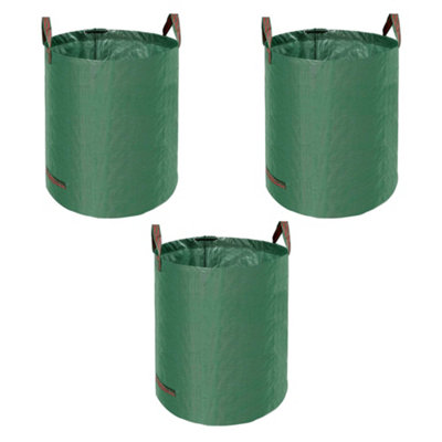 Large green outlet garden waste bags