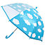 KAV Kids Transparent School Umbrella Boys and Girls - Beautiful, Lightweight Design Parasol for Your Child (Cloud)