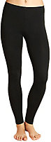Kav Ladies Thermal Leggings Opaque Fleece Lined Tights for Women -Long Thermal Winter Leggins S/M/L Sizes - Black (Large)