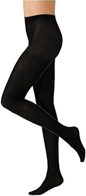 Ladies Women Thermal Tights Winter Warm Thick - Black (Large)