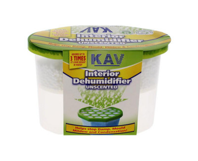 KAV Moisture Absorber Dehumidifier - Mould, Odors with Hydrophilic Crystals - Wardrobe Closet and Basement Dehumidifier