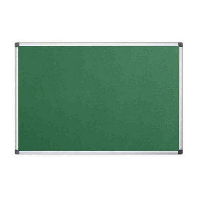 KAV Notice Board Felt - Maya Aluminium Frame Felt Board for Pins or Velcro - Easy Installation Wall Fixing Kit Included - (Green)