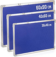KAV- Notice Board White cork board Bulletin Board Message Memo Pin Board for Home Office School (Blue Felt Board, 200 x 300mm)