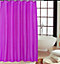 KAV - Polyester fabric Shower Mould and Mildew Resistant Curtain 180 x 180 cm (71 x 71 Inch) Fuschia/Hot Pink Matching Hooks