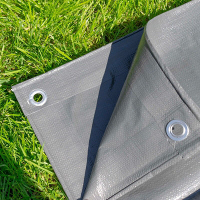 Canvas Tarp 4.5x5m, Heavy Duty Waterproof Tarps, Canvas Tarp With Rustproof Grommets, Outdoor Waterproof Tarpaulin, For Camping, Tent Shelter, Boat, Car, Canopy, Boat