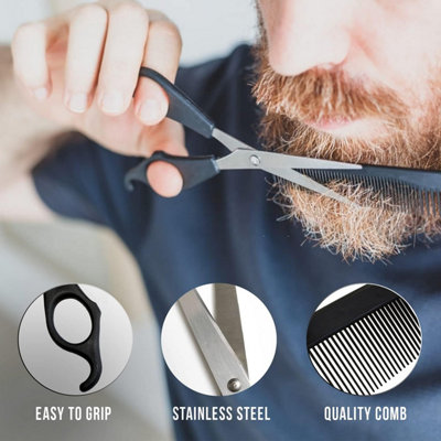 KAV Professional Barber Set of Scissors and Hair Comb for Hairdressing ...