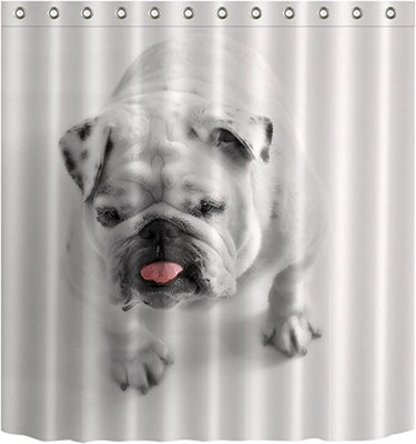 KAV Shower Curtain Bath Curtain Mould and Mildew Resistant Water Repellent Shower Liner for Bathroom Solid White, 180x180cm (DOG) Price Comparisons | Compare The Build