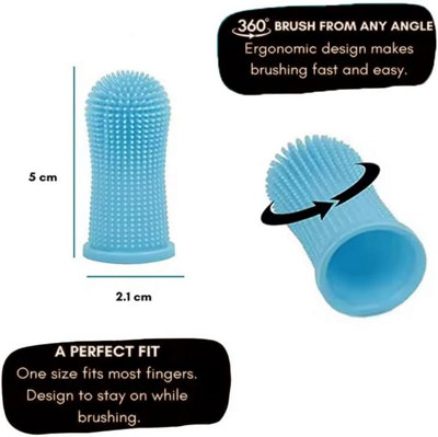 Premium Silicone Scaffolding Toothbrush for Gentle but Effective Oral Cleansing to Promote Your Pet's Dental Health and Fresh Breath.