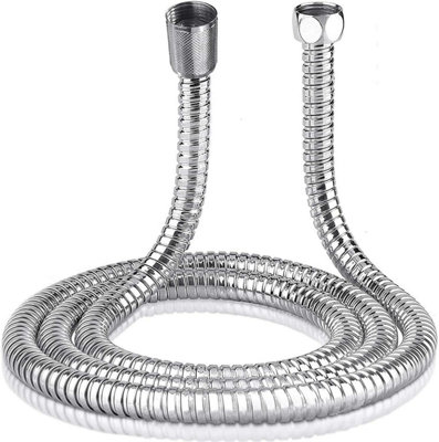 KAV Steel Shower Hoses-Universal Standard Fitting and Flexible Anti-Kink for Ease Use and Adjustment-Bathroom Accessory (1.50m)