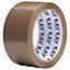 KAV Strong Adhesive Brown Packaging Tape - 48MM x 66M Rolls for Secure Box Sealing, Parcel Tape with Improved Formula (12)