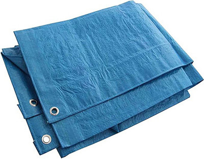 KAV Tarpaulin Tarp Sheet Protect Objects from Damage Tarp Comes Blue 2.40x 3.60 METERS