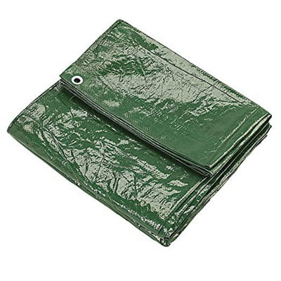 KAV - Tarpaulin waterproof heavy duty 130 GSM LARGE - 3.60 M x 5.40 M (12ftx 18 FT) Multifunctional Quality Cover Tarp (Green)