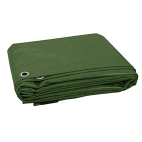KAV - Tarpaulin Waterproof Heavy Duty - Universal Blue/Green tarp Sheet Cover Made of 80gram - (3 x 6 m, Green)