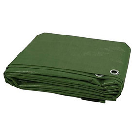 KAV - Tarpaulin Waterproof Heavy Duty - Universal Blue/Green tarp Sheet - Premium Quality Cover Made of 80gram (5x6 m, Green)