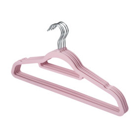 KAV Velvet Hangers For Coat, Clothes, Trouser, Dress   Non Slip, Slim, Space Saving Hanger For Home, Baby pink Hanger 20