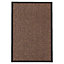 KAV Washable Door Mat Dirt Trapper Durable Non-Slip Barrier Mats Perfect Dust Absorbent Rug(40x60)cm, (1.31x1.97)Ft Brown/Black