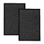 KAV Washable Door Mat Dirt Trapper Durable Non-Slip Barrier Mats Perfect Dust Absorbent Rug(60x90)cm, (1.97x2.95)Ft - Black