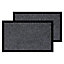 KAV Washable Door Mat Dirt Trapper Durable Non-Slip Barrier Mats Perfect Dust Absorbent Rug(60x90)cm, (1.97x2.95)Ft - Gray