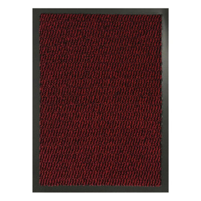 KAV Washable Door Mat Dirt Trapper Durable Non-Slip Barrier Mats Perfect Dust Absorbent Rug(60x90)cm, (1.97x2.95)Ft - Red