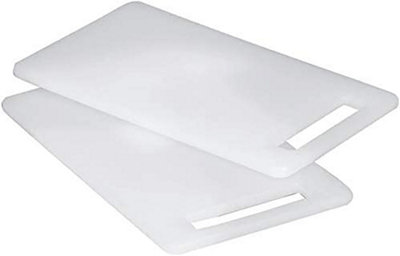 KAV- White Durable Chopping Cutting Slicing Board Set Made Of Plastic (Small 33 x 20 CM)