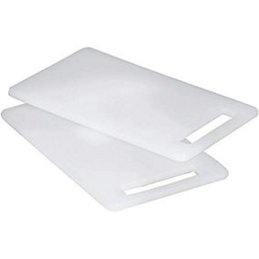 KAV- White Durable Chopping Cutting Slicing Board Set Made Of Plastic (Small 33 x 20 CM)