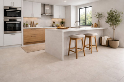 Kavian Light Grey Matt Porcelain Floor Tiles (140 Pack - 20 Box - 24 ...
