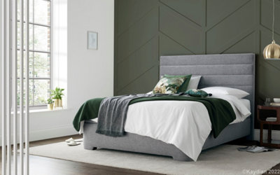 Kaydian Appleby Ottoman Storage Bed: Grey Fabric Contemporary Design with Spacious Storage