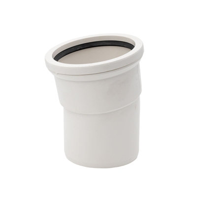 Kayflow 110mm Soil (S10) - 15 deg Bend (Single Socket), White
