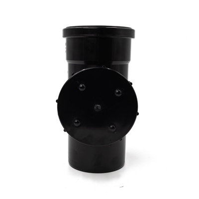 Kayflow 110mm Soil (S18) - Access Junction (Double Socket), Black