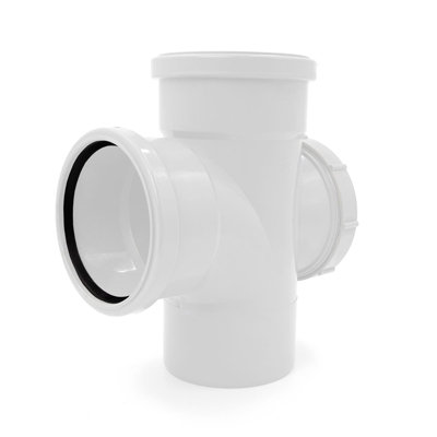 Kayflow 110mm Soil (S18) - Access Junction (Double Socket), White