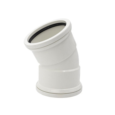 Kayflow 110mm Soil (S5) - 30 deg Bend (Double Socket), White