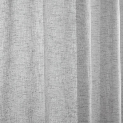 Kayla Textured 100% Recycled Polyester Grey Voile Panel