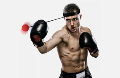 Reflex Ball Training Set - 4 Balls & 2 Headbands For Boxing, MMA & Coordination Skills