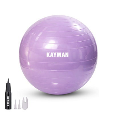 KAYMAN Exercise Ball Purple Anti-Burst System Ideal for Yoga