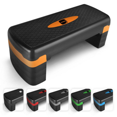 KAYMAN Exercise Stepper, Adjustable Fitness Step Platform, 4 Steps
