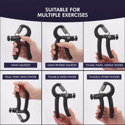 14 Pack Hand Grip Strengthener Set Forearm Adjustable Resistance Hand Gripper Finger Exerciser Finger Stretchers Grip Rings Hand Exerciser Stress