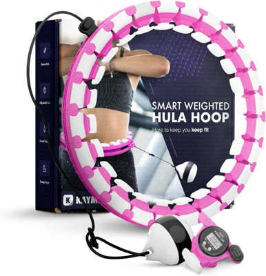 Kayman Hula Hoops Ring, 24 Attachable Weighted Knots for Fitness
