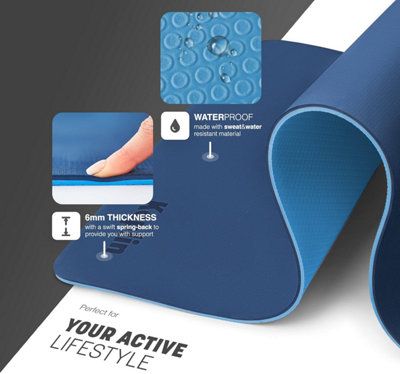 Yoga Mat Non Slip PrimeTrendz Eco Friendly Comfort Yoga Mat With Carrying Strap For Exercise Yoga