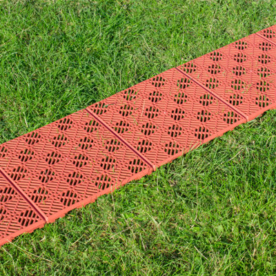KCT 2 Pack -Coloured Garden Non Slip Interlocking Path Tiles - 10 Pieces Total