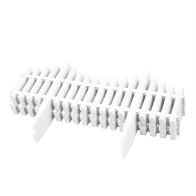 KCT 2 Pack -  Interlocking Flexible White Picket Fence Garden Borders - 16 Pieces Total